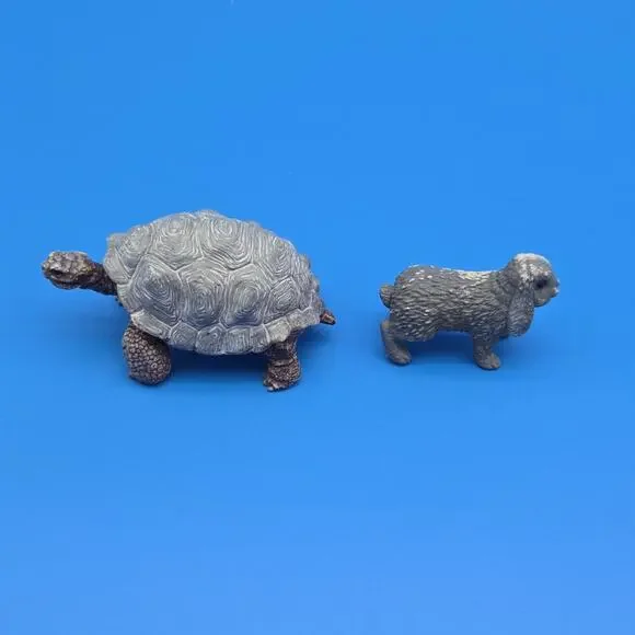 Schleich Tortoise & Hare Figure Set Wildlife Animal Toy Lot 2 PVC - Picture 3 of 8